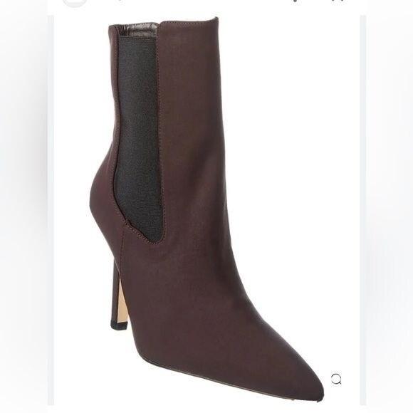 NWOT Good American 11 High Kickstand Bootie Pointed Toe Stiletto Brown 129963