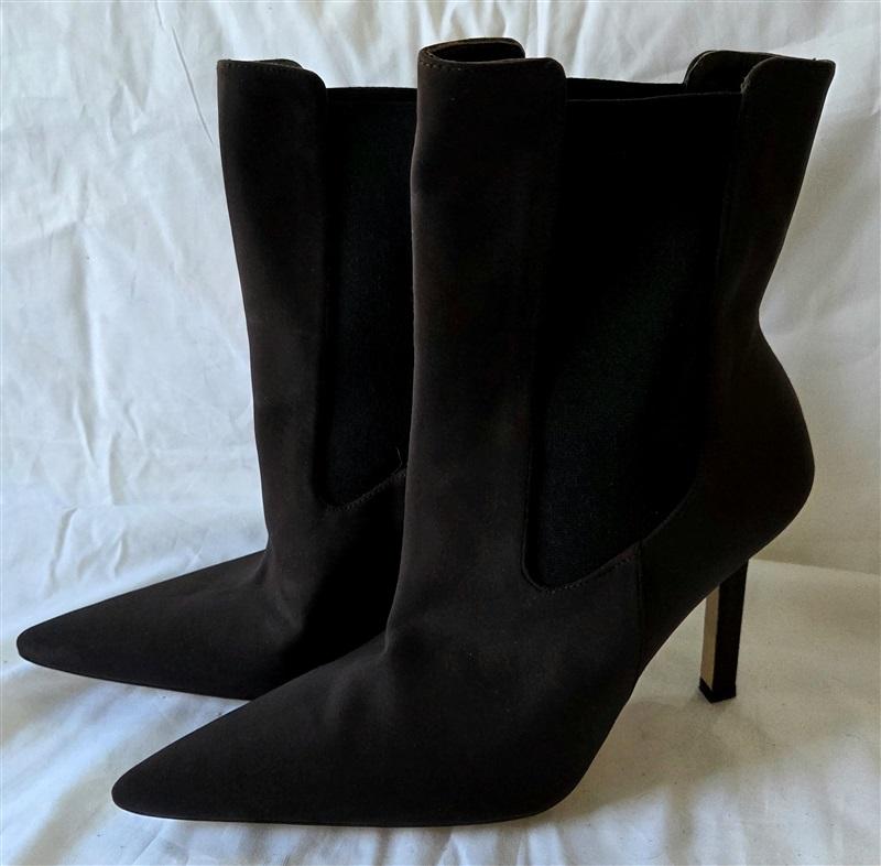 NWOT Good American 11 High Kickstand Bootie Pointed Toe Stiletto Brown 129963