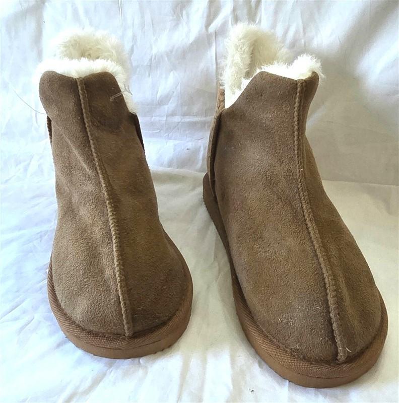 NWOT Jessica Simpson M 7-8 Plush Slippers Scuffs Cheetah Brown 129970