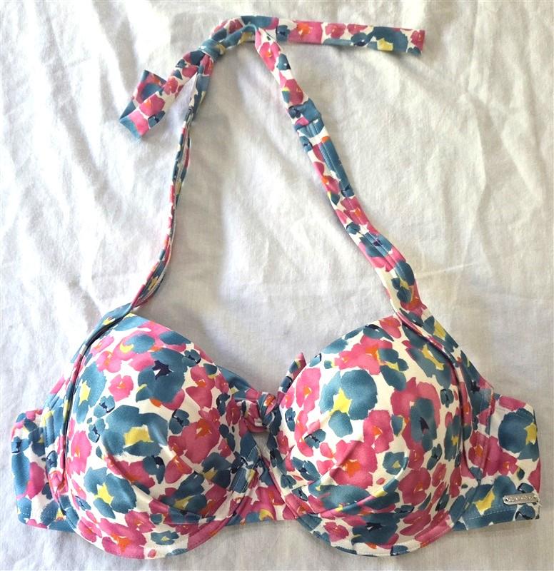 NWOT Calvin Klein XL Floral Multi Tie-Back Bikini Swim Top 129974