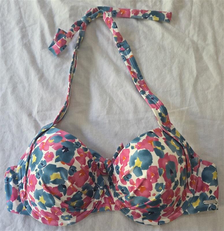 NWOT Calvin Klein XL Floral Multi Tie-Back Bikini Swim Top 129974