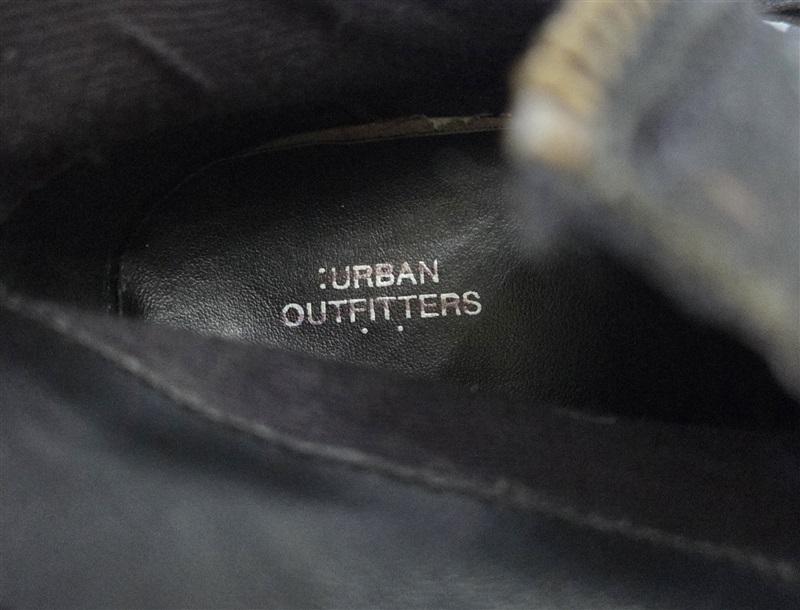 NWOTD Urban Outfitters 8 Stacked Heel Ankle Boots Black 129982