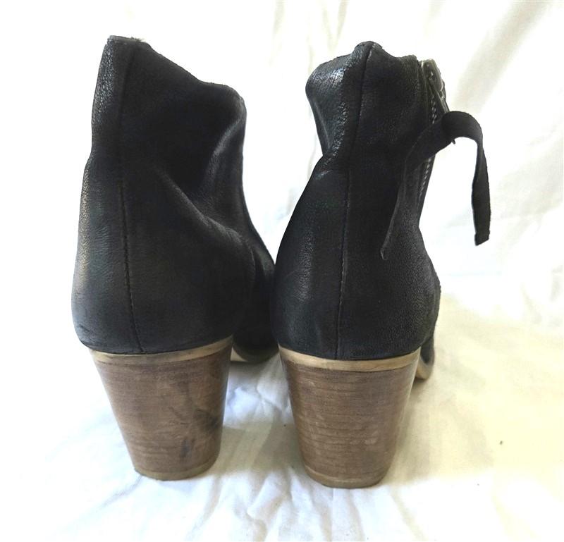 NWOTD Urban Outfitters 8 Stacked Heel Ankle Boots Black 129982