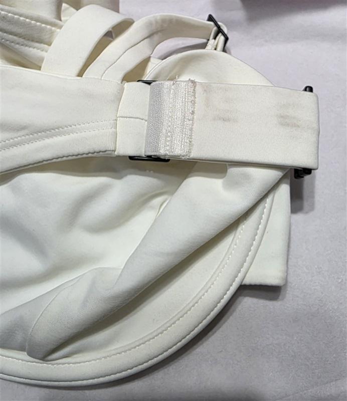 NWOTD CUUP 40F 42E 44D Balconette Underwire White Bikini Swim Top 129998