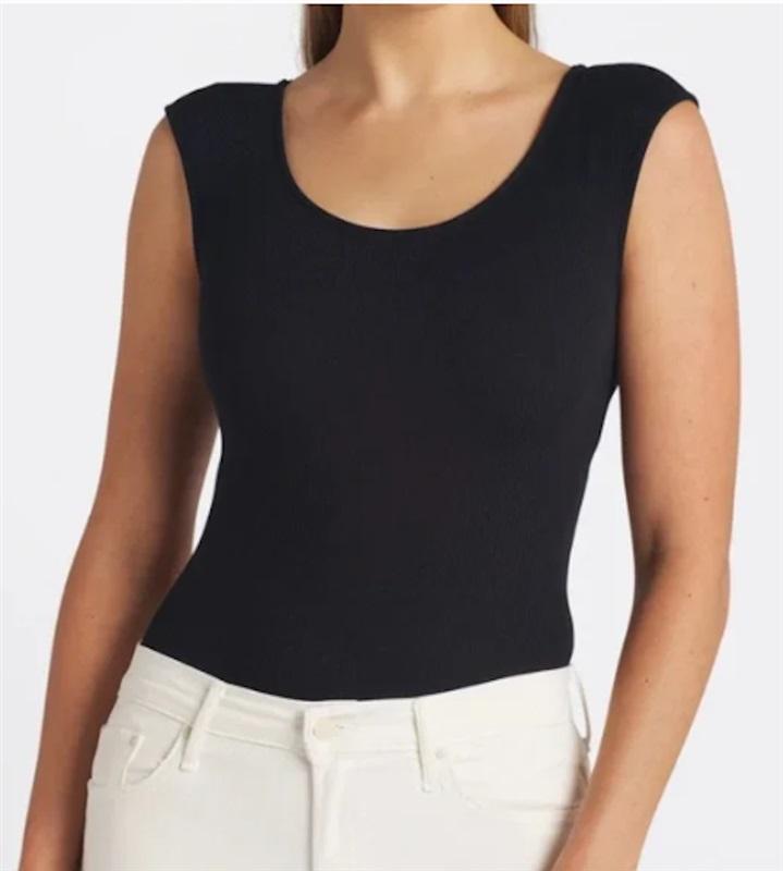 NWOT LUSH M Bodysuit Meadow Cross Back Black 130003