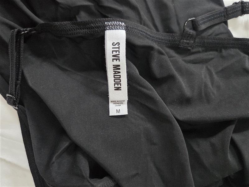 NWT Steve Madden M Embossed Stretch Micro Slip SM12120 Black 130005
