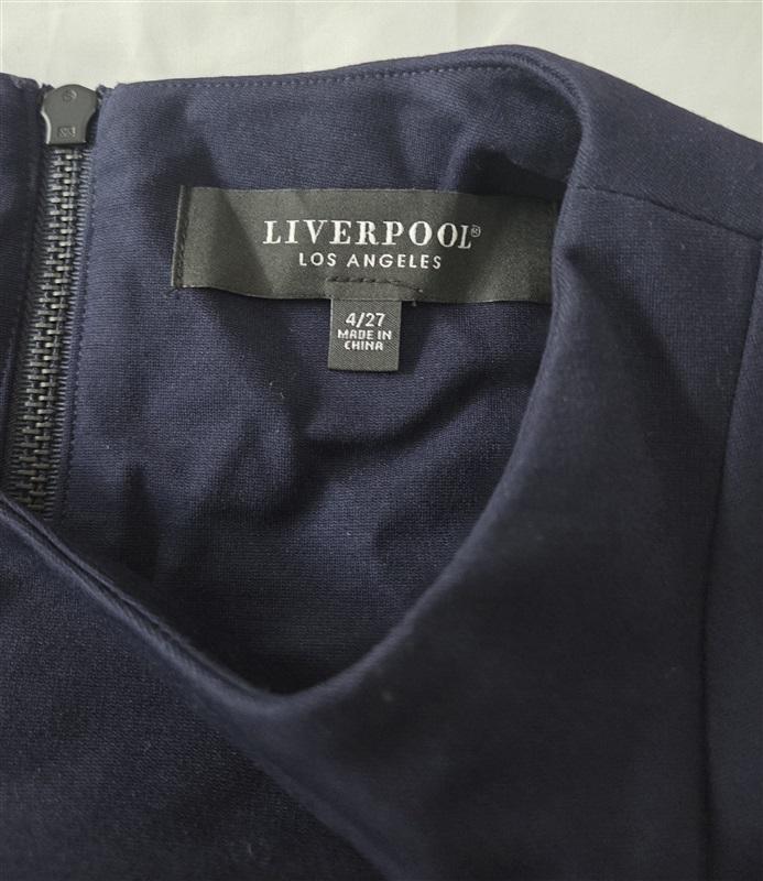 NWT Liverpool 4 27 Sleeveless Sheath Dress Navy Blue 130007
