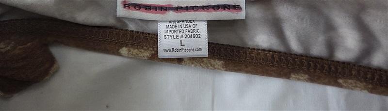 NWOT Robin Piccone L Bambi Underwire Halter Bikini Swim Top Brown 130010