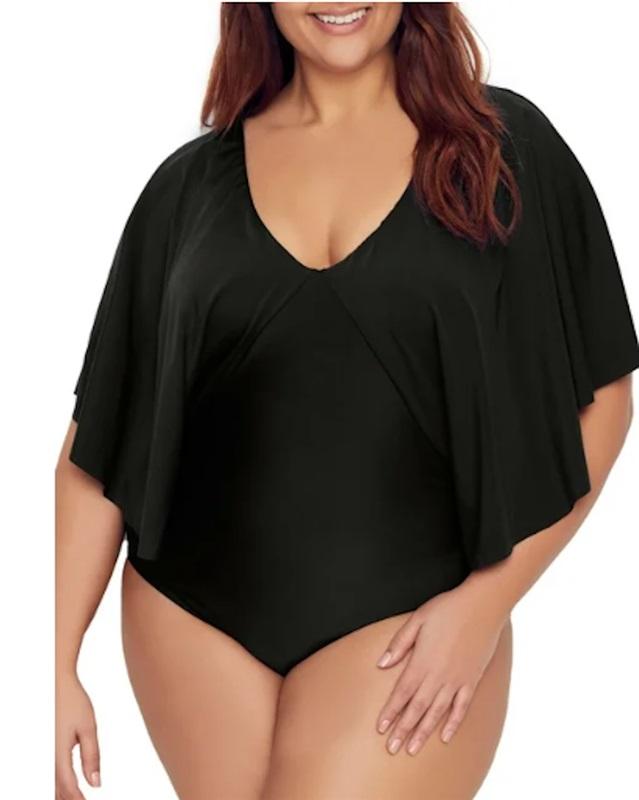NWT Raisins Curve 16W Marrakesh Stingray 1PC Teal Green Swimsuit 130020