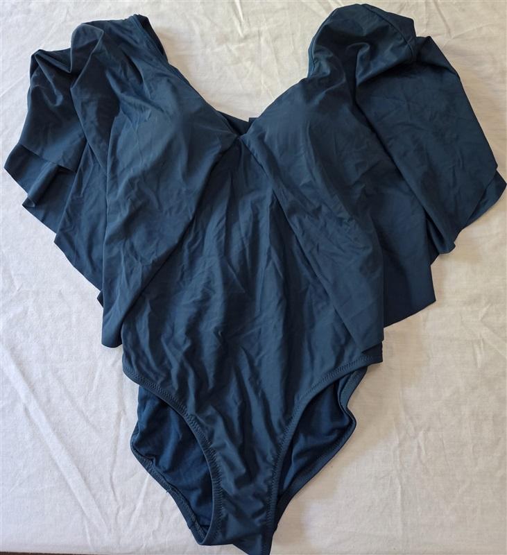 NWT Raisins Curve 16W Marrakesh Stingray 1PC Teal Green Swimsuit 130020
