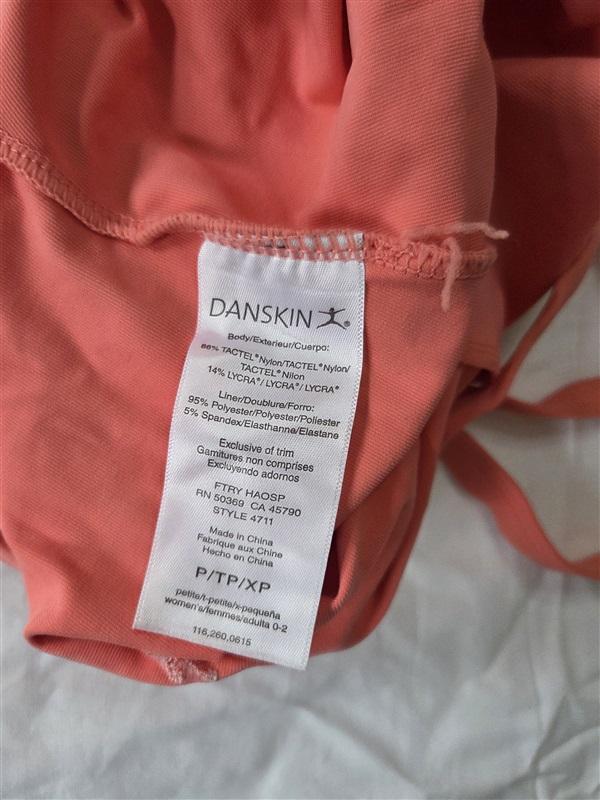 NWOT Danskin XS New York City Ballet Adult Double Strap Melon Leotard 130025