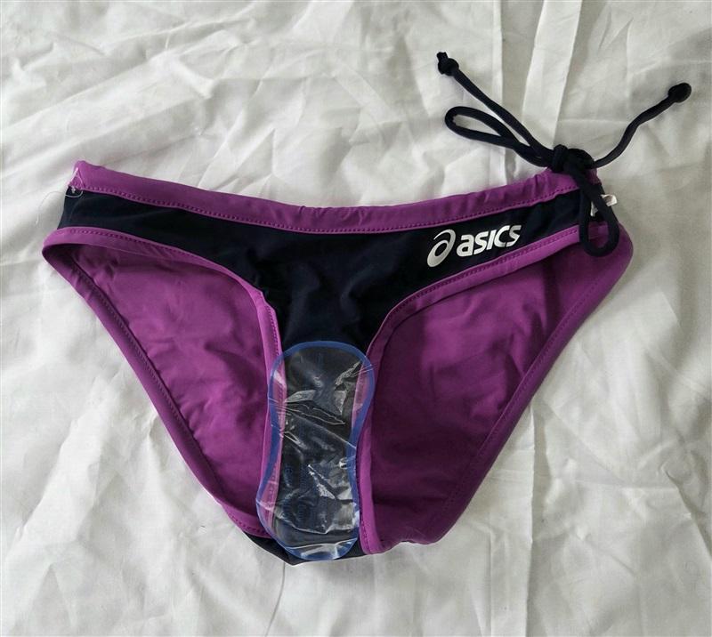 NWOT Asics XS Kaitlyn Reversible Sports Bikini Bottom Blue Purple 130027