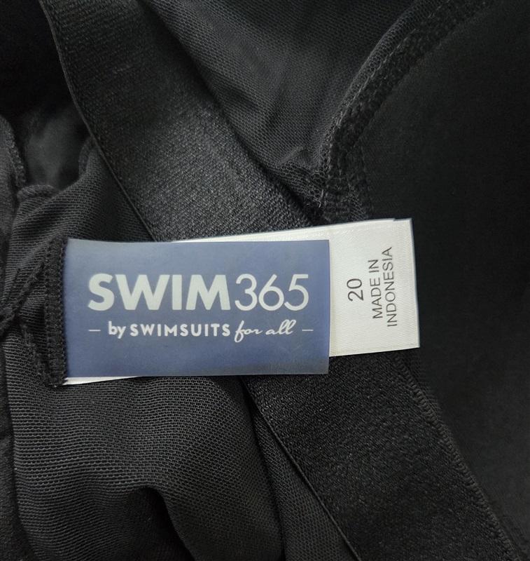 NWOT Swimsuits for All 20 1 Pc Swim dress Black 130032