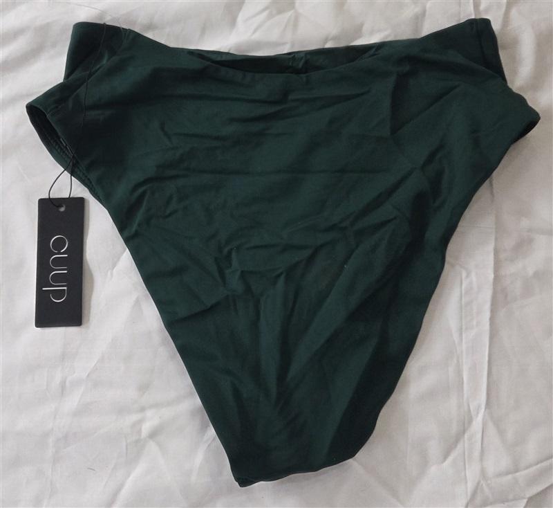 NWOT CUUP 2 or S The Highwaist Swim Bottom Teal Blue Hi Rise Bikini 130033