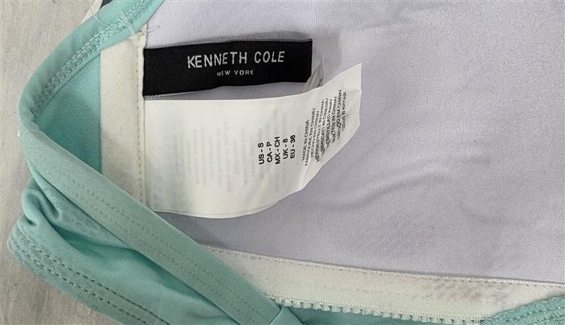 NWT Kenneth Cole S Hall Of Fame Strappy 1PC KC6K412 Swimsuit Aqua 130065