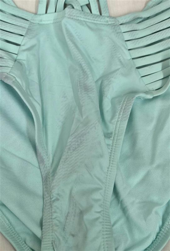 NWT Kenneth Cole S Hall Of Fame Strappy 1PC KC6K412 Swimsuit Aqua 130065