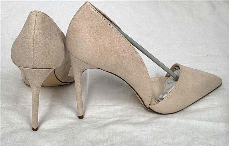 NWT Lulus Stormi D'Orsay 8 Nude Cut Out Pumps Faux Suede 130067