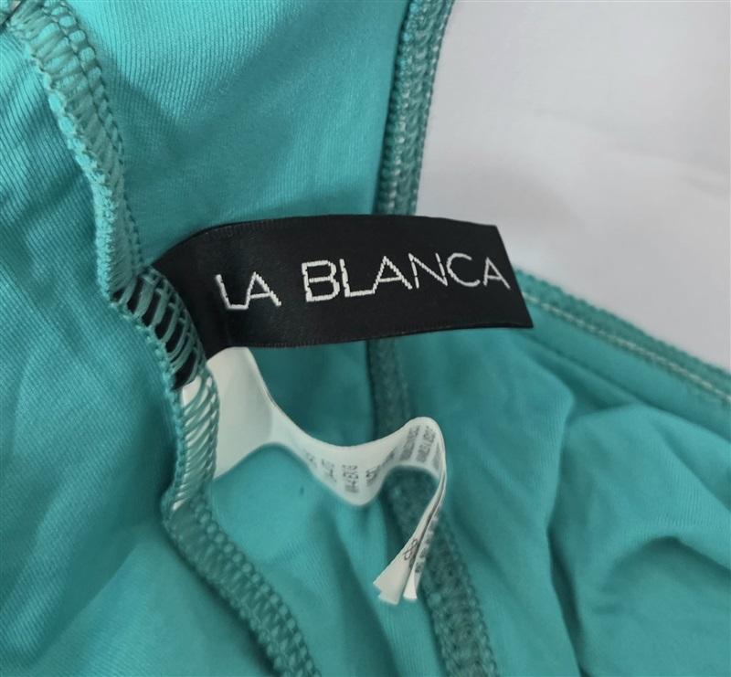NWT La Blanca 16 Island Goddess V Neck Twist Front 1Pc Swimsuit Mint 130070