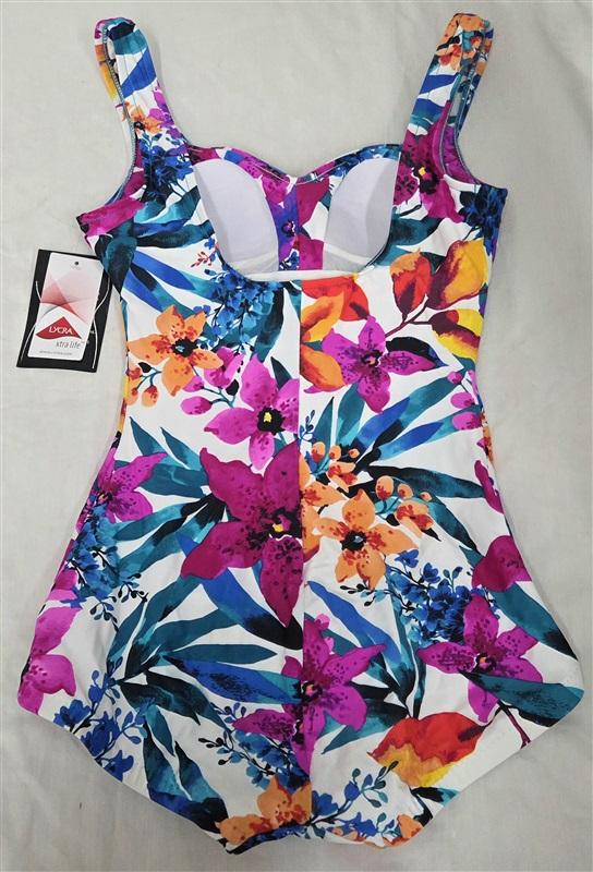 NWT Maxine Of Hollywood 8 Key West Shirred Front 1pc Swimsuit 130082