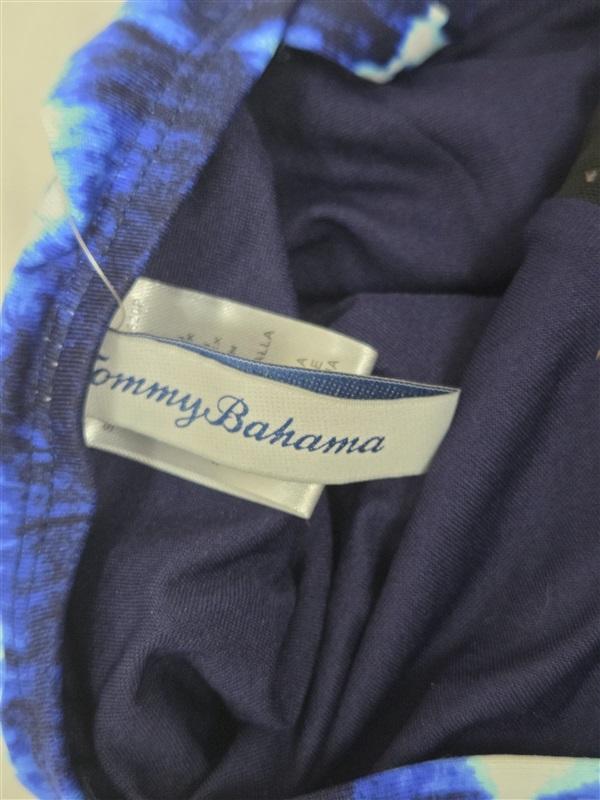 NWT Tommy Bahama 16 Pearl Tidestripe Bias Cut 1PC Swimsuit Navy 130084