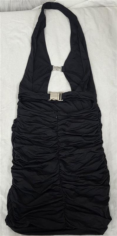 NWOT Tiger Mist S Buckle Halter Ruched Mini Slip Dress 130086