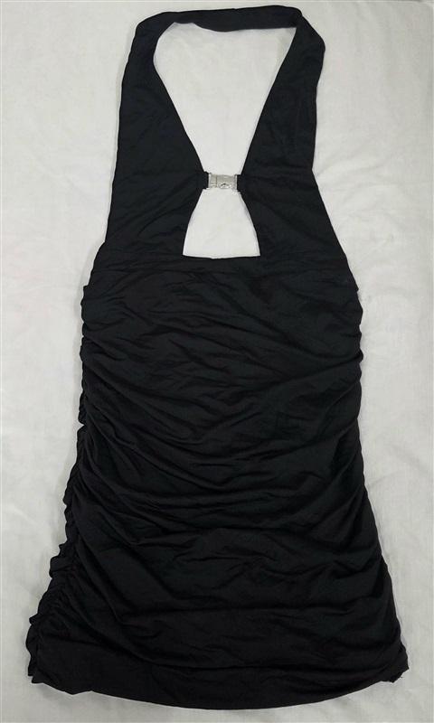 NWOT Tiger Mist S Buckle Halter Ruched Mini Slip Dress 130086