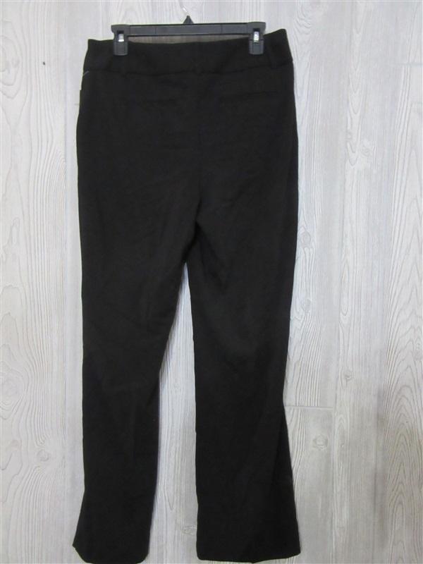 NWT Anne Klein 2 Black Pointe Stretch Straight Dress Pants 130091