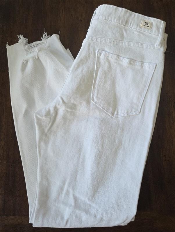 NWT LTJ Letter to Juliet jeans 30 Romeo Distressed White Denim Jeans 130092