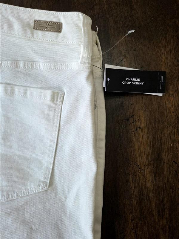 NWT Liverpool 12/31 CHARLIE CROP Skinny Jeans White 130093