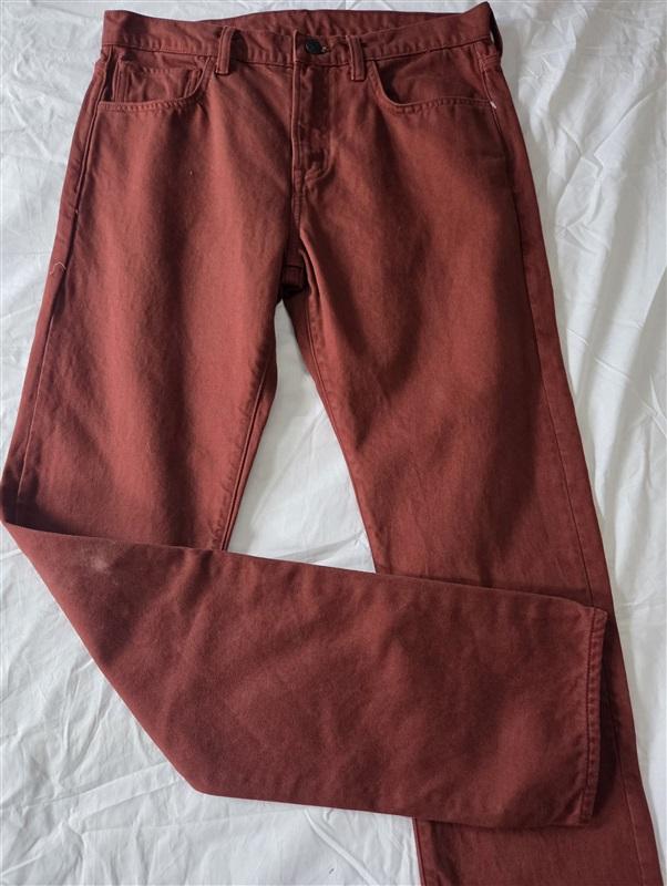 NWOT EDWIN 32 Overdyed Rust Brown Sample Developer Jeans 130100
