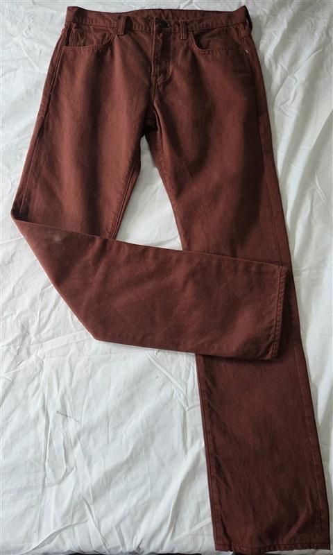 NWOT EDWIN 32 Overdyed Rust Brown Sample Developer Jeans 130100