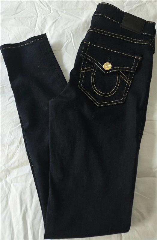 NWT True Religion 28 Casey Skinny Dark Denim Jeans 130101