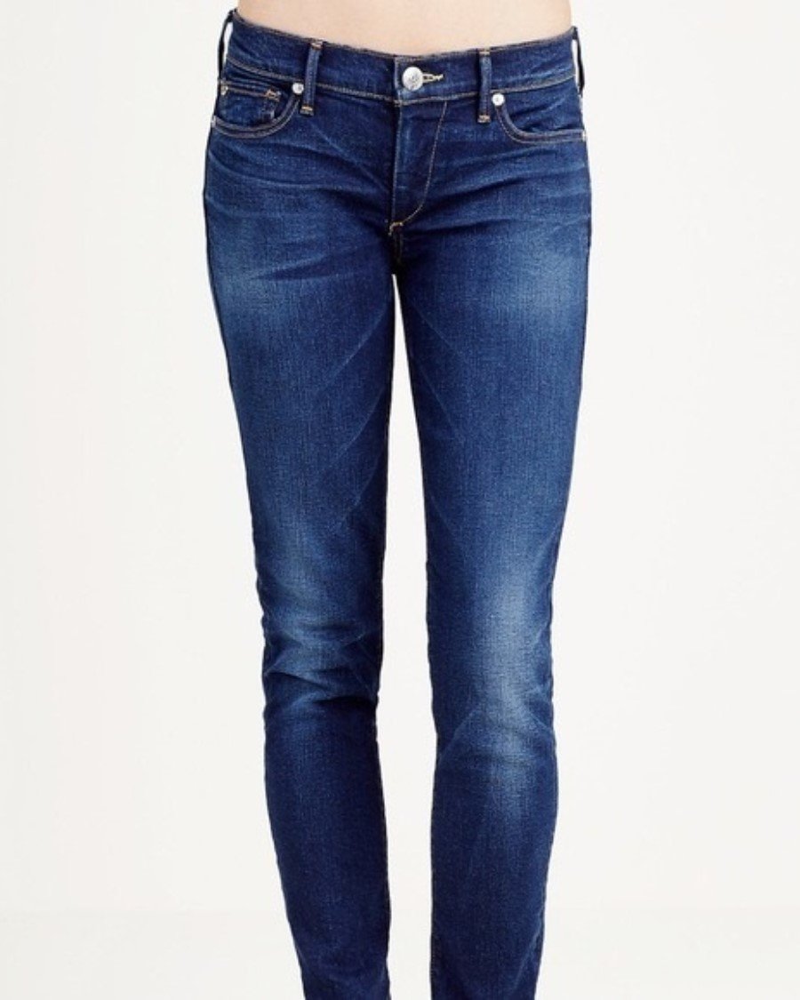 NWT True Religion 28 Casey Skinny Dark Denim Jeans 130101