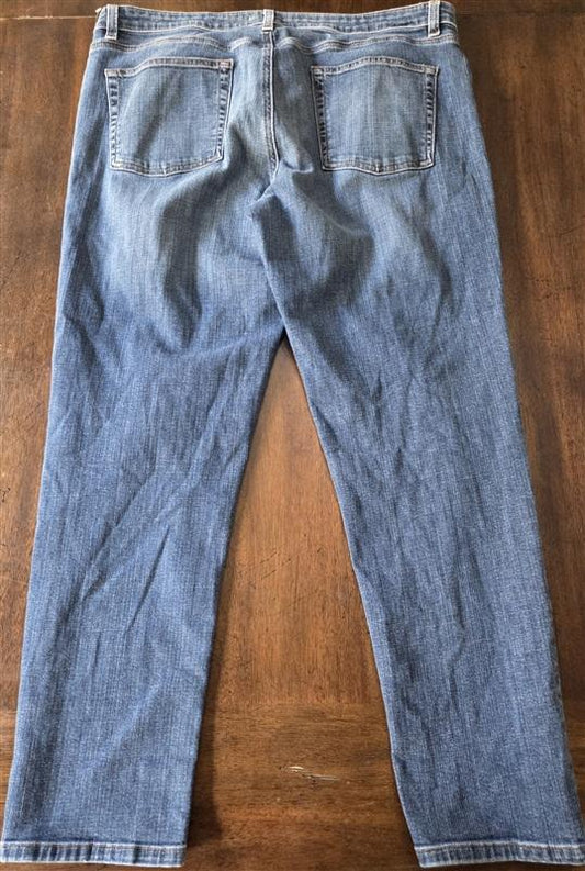 PO Eileen Fisher 14 Denim 5 pocket Organic Cotton Jeans Blue 130102