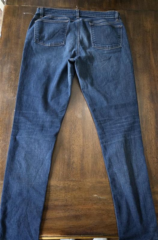 PO Eileen Fisher 12 Denim 5 pocket Organic Cotton Jeans Blue 130104