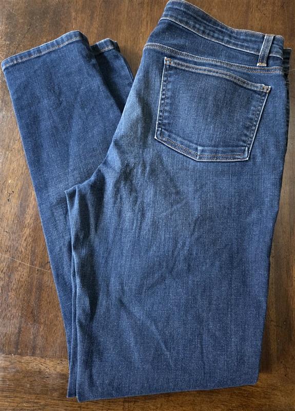 PO Eileen Fisher 12 Denim 5 pocket Organic Cotton Jeans Blue 130104