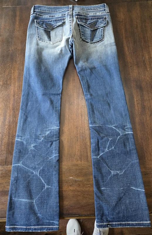 NWOT Rawkn 30 Straight Leg Lightning Bolt Y2K Thick Stitching 130106
