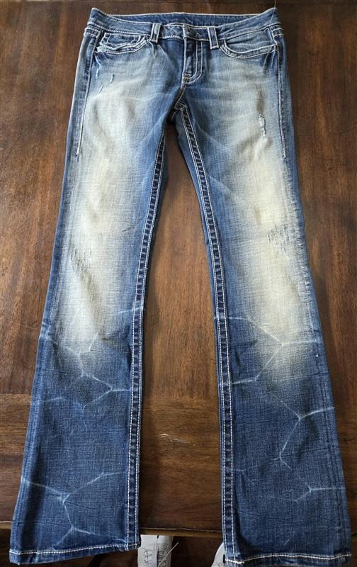 NWOT Rawkn 30 Straight Leg Lightning Bolt Y2K Thick Stitching 130106