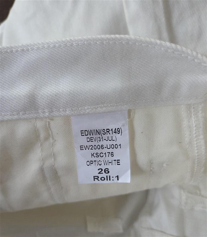 NWT Edwin 26 Developer Sample Slim Skinny Jeans White 130108