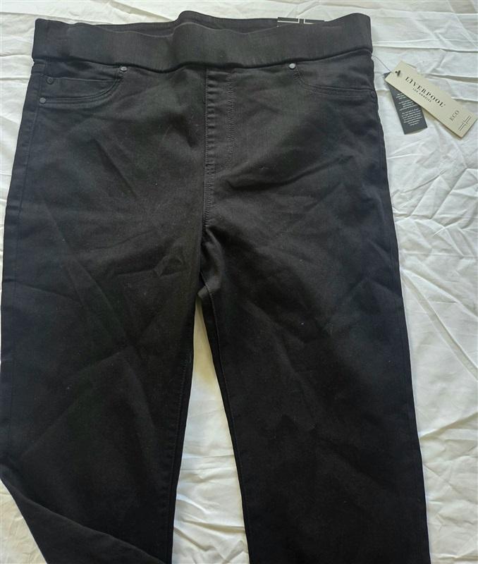 NWT Liverpool 16 33 Sienna Pull-On Stretch Jean Leggings Black 130109