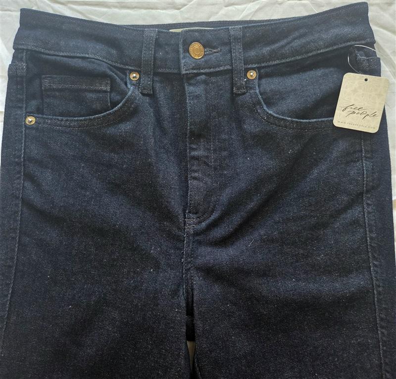 NWT We The Free 28 Raw High-Rise Jegging Jeans Sapphire Blue 130110