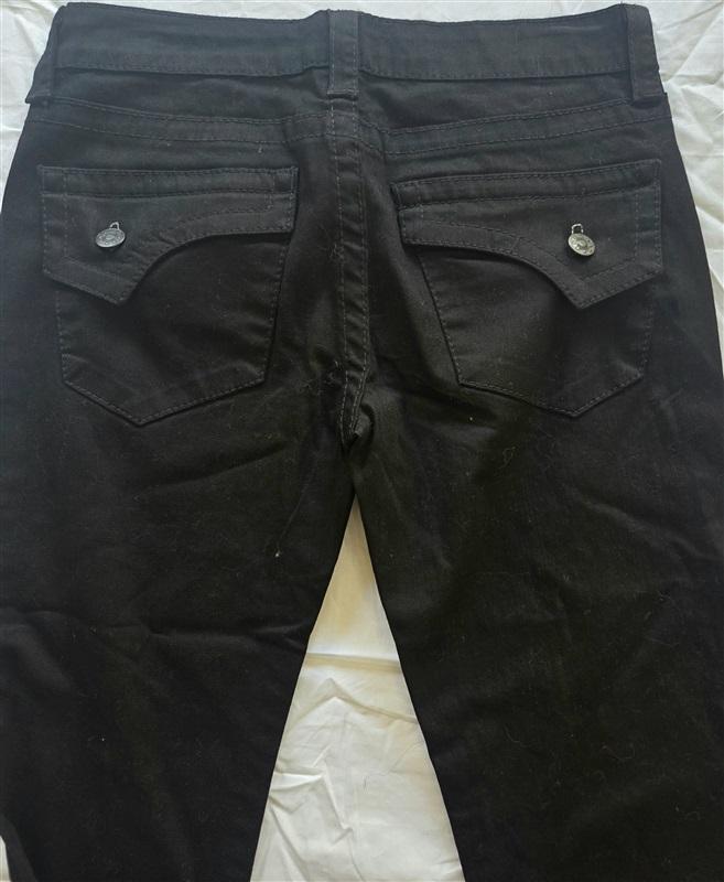 NWOT Rawkn 26 Straight Skinny Black Denim Jeans 130111