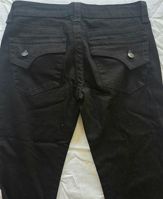NWOT Rawkn 26 Straight Skinny Black Denim Jeans 130111