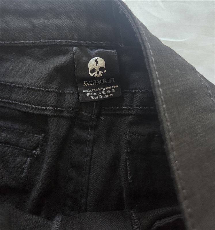 NWOT Rawkn 26 Straight Skinny Black Denim Jeans 130111