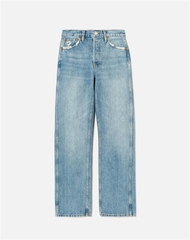 NWOT Re/Done 25 High Rise Ankle Crop Slim Skinny White Button Fly Jeans 130112