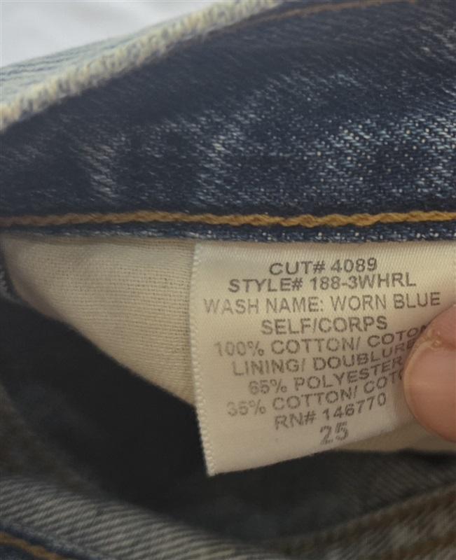 NWOT Re/Done 25 High Rise Ankle Crop Slim Skinny White Button Fly Jeans 130112