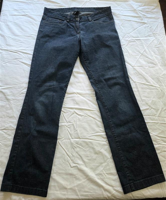 PO Eileen Fisher XS Denim 5 pocket Cropped Ankle Jeans 130115