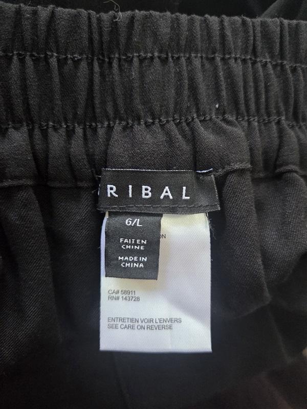 NWT Tribal 6 Long Wide Leg Pull-On Ankle Pant Black 130116