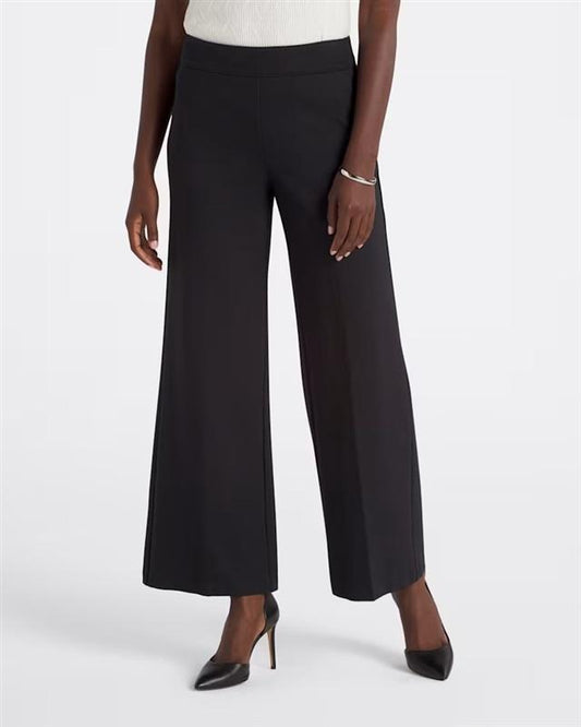 NWT Tribal 6 Long Wide Leg Pull-On Ankle Pant Black 130116