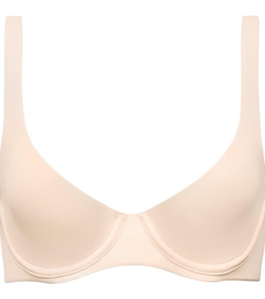 NWOT CUUP 34D The Triangle Underwire Micro Fiber LT Beige Bra 130129